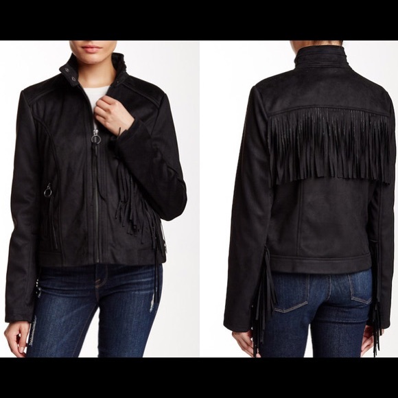 RACHEL Rachel Roy Jackets & Blazers - Medium RACHEL Rachel Roy Vegan Fringe Suede Jacket